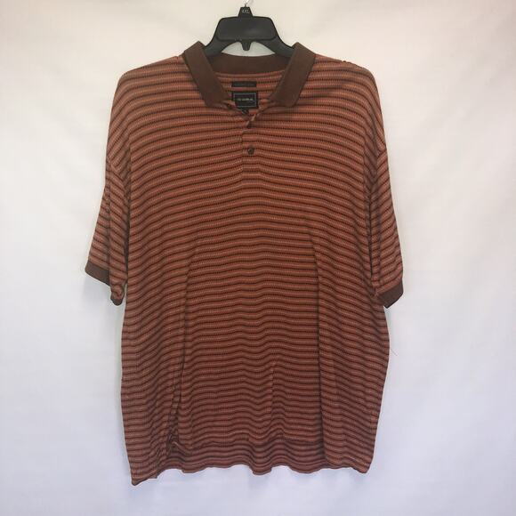 Bolle Golf Cotton Blend XL Short Sleeve Striped Polo - Picture 2 of 7